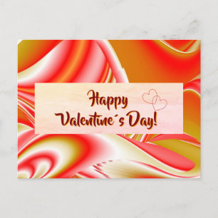 Liebe und Gold Abstrakt 3D Rainbowart Postkarte