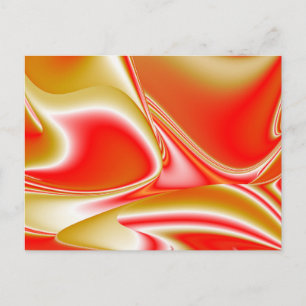 Liebe und Gold Abstrakt 3D Rainbowart Postkarte