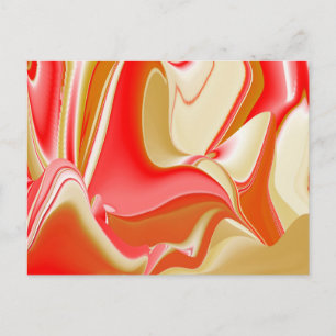 Liebe und Gold Abstrakt 3D Rainbowart Postkarte