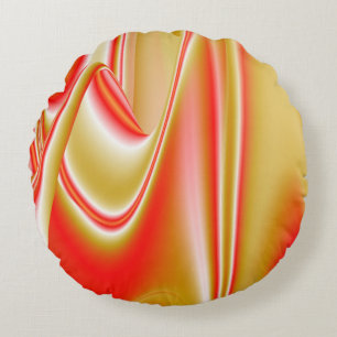 Liebe und Gold Abstrakt 3D Rainbowart Rundes Kissen