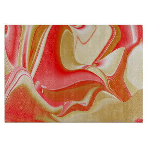 Liebe und Gold Abstrakt 3D Rainbowart Schneidebrett