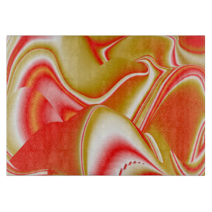 Liebe und Gold Abstrakt 3D Rainbowart Schneidebrett