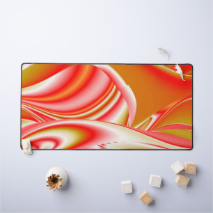 Liebe und Gold Abstrakt 3D Rainbowart Schreibtischunterlage