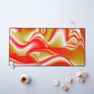 Liebe und Gold Abstrakt 3D Rainbowart Schreibtischunterlage