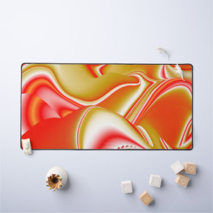 Liebe und Gold Abstrakt 3D Rainbowart Schreibtischunterlage