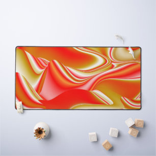 Liebe und Gold Abstrakt 3D Rainbowart Schreibtischunterlage