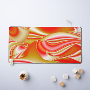 Liebe und Gold Abstrakt 3D Rainbowart Schreibtischunterlage