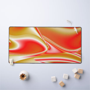 Liebe und Gold Abstrakt 3D Rainbowart Schreibtischunterlage