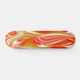 Liebe und Gold Abstrakt 3D Rainbowart Skateboard