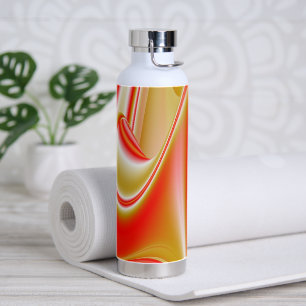 Liebe und Gold Abstrakt 3D Rainbowart Trinkflasche