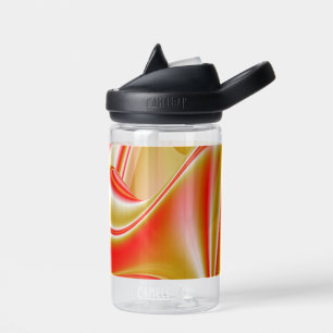 Liebe und Gold Abstrakt 3D Rainbowart Trinkflasche