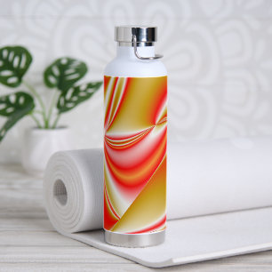 Liebe und Gold Abstrakt 3D Rainbowart Trinkflasche