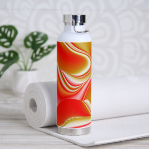 Liebe und Gold Abstrakt 3D Rainbowart Trinkflasche