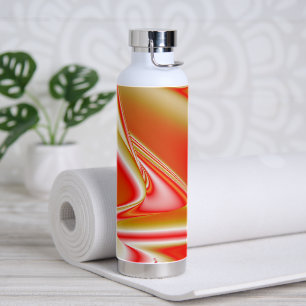 Liebe und Gold Abstrakt 3D Rainbowart Trinkflasche