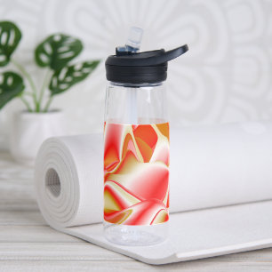 Liebe und Gold Abstrakt 3D Rainbowart Trinkflasche