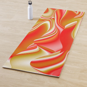 Liebe und Gold Abstrakt 3D Rainbowart Yogamatte