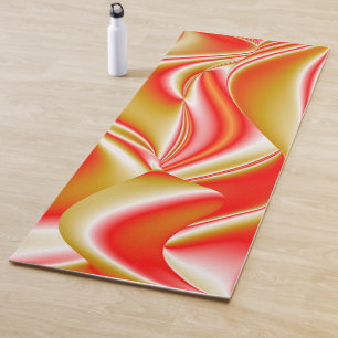 Liebe und Gold Abstrakt 3D Rainbowart Yogamatte