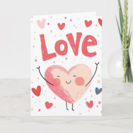 Liebe und großer Valentinstag Karte