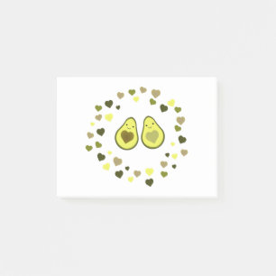 Liebe und Herz Avocados Post-it Klebezettel