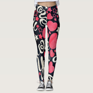 Liebe- und Herz-Leggings Leggings