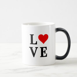 LIEBE und Herz Minimalistisch Elegant Verwandlungstasse