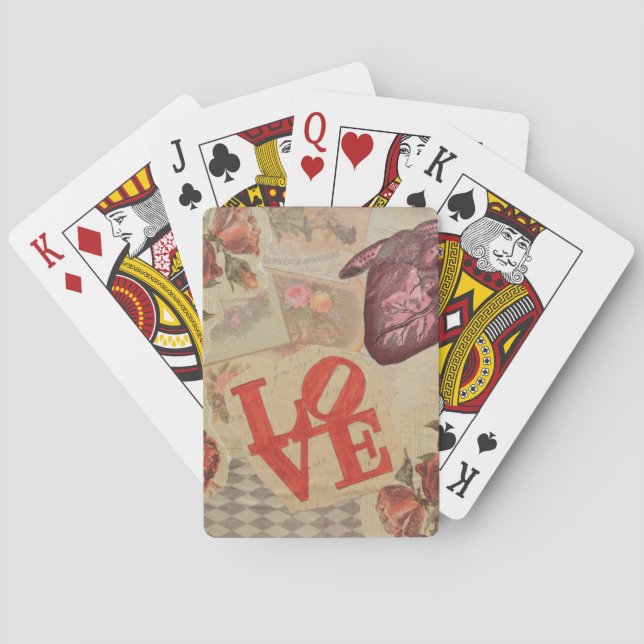 Liebe und Herz Spielkarten (Rückseite)