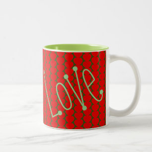 Liebe und Herz Zweifarbige Tasse
