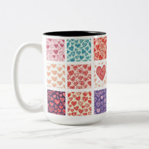 Liebe und Herz Zweifarbige Tasse