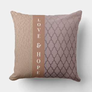 Liebe und Hoffnung Rose Damask/Goldschimmerkissen Kissen