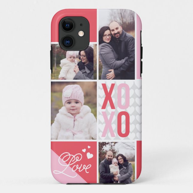 Liebe und Hugs 4 Foto Collage Case-Mate iPhone Cas Hülle (Rückseite)