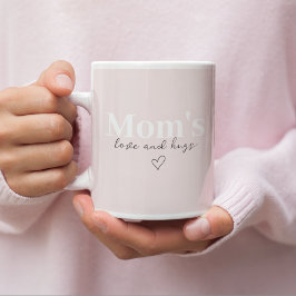 Liebe und Hugs der Mama | Elegant Pastel Pink Kaffeetasse