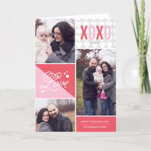 Liebe und Hugs Foto Valentine Feiertagskarte