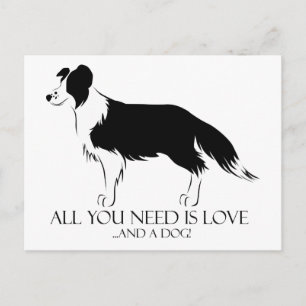 Liebe und Hund Postkarte