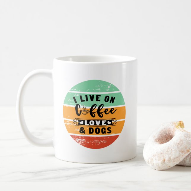 Liebe und Hunde mit Kaffee Kaffeetasse (Mit Donut)