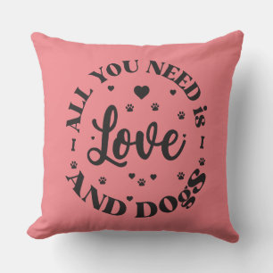 "Liebe und Hunde" Thema Kissen