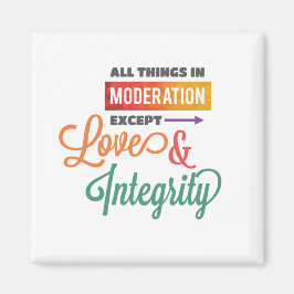 Liebe und Integrationsschrift Magnet