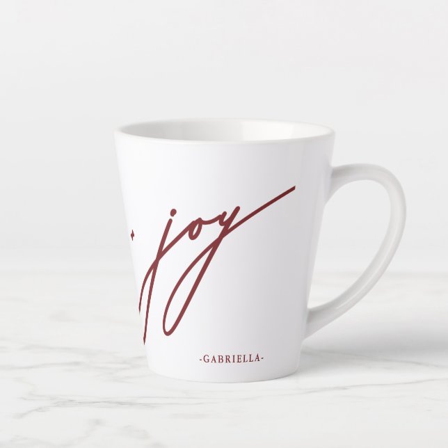 Liebe und Joschschrift Roter Name Weihnachtsfeiert Milchtasse (Rechts)