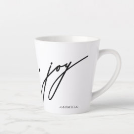 Liebe und Joschschrift Schwarzer Name Weihnachtsfe Milchtasse