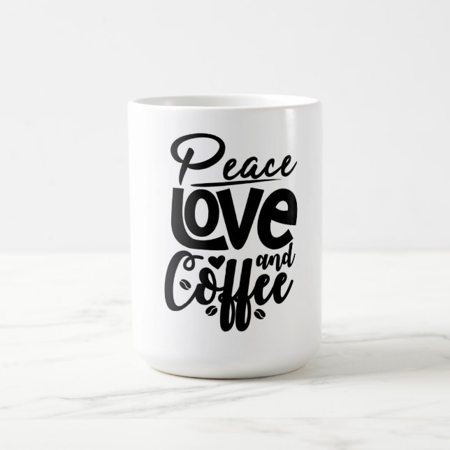 Liebe und Kaffee Kaffeetasse (Mittel)
