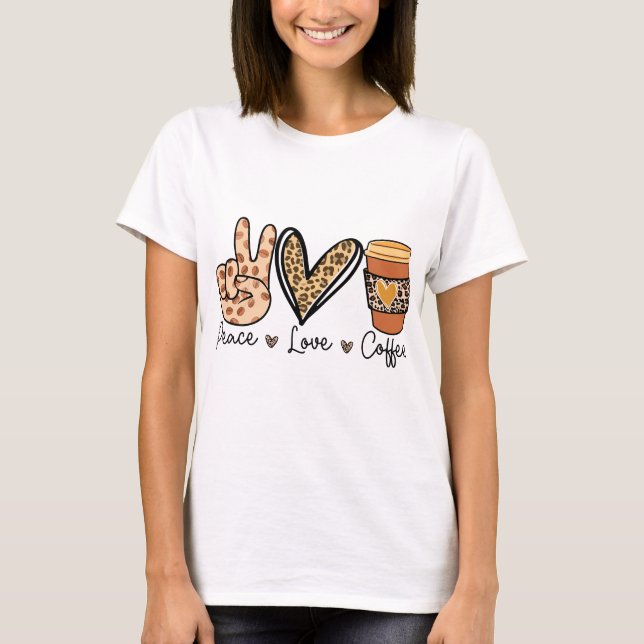 Liebe und Kaffee T-Shirt (Vorderseite)