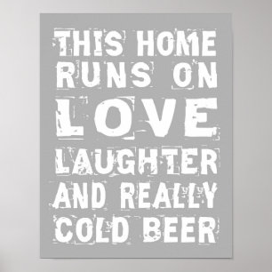 Liebe und kaltes Bier Poster