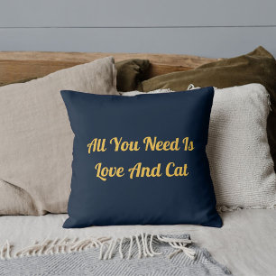Liebe und Katze Personalisierten Niedlichen Zitat  Kissen
