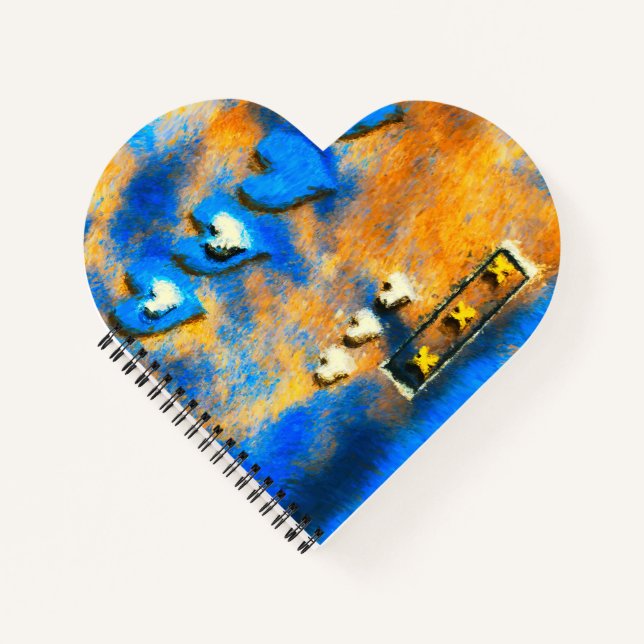 Liebe und Kisses Notizbuch (Vorderseite)
