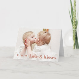 Liebe und Kisses Valentinstag Foto Karte