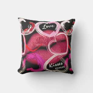 Liebe und Kisses Valentinstag Kissen