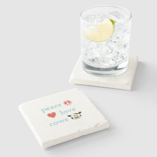 Liebe und Kühe Steinuntersetzer