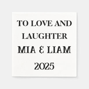 Liebe und Lachen Custom Napkins - Hochzeit 2025 Serviette
