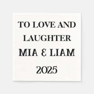 Liebe und Lachen Custom Napkins - Hochzeit 2025 Serviette
