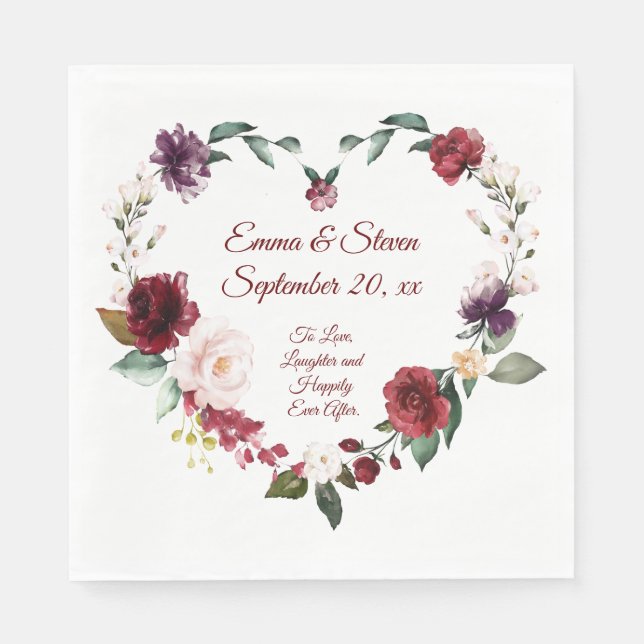 Liebe und Lachen Serviette (Vorderseite)