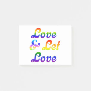 LIEBE UND LASS LIEBEN POST-IT KLEBEZETTEL